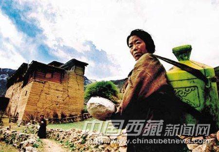 三巖帕錯民居，有高大夯土結(jié)構(gòu)，防御性好，柱墻混合承重。