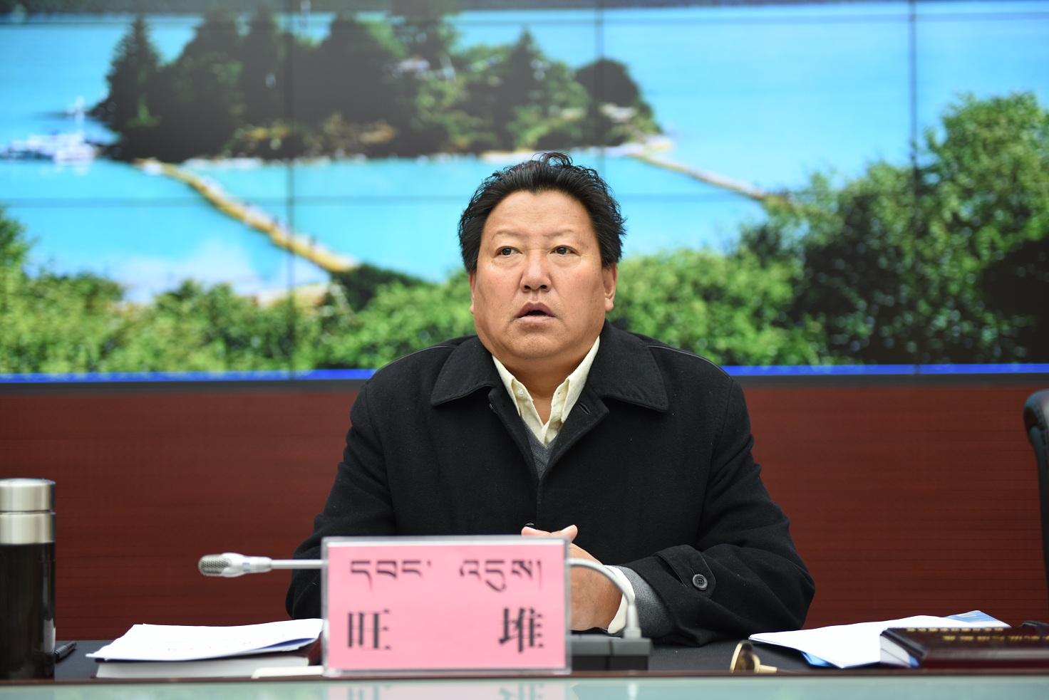 圖為：市委副書記、市長旺堆出席會議并作重要講話.JPG
