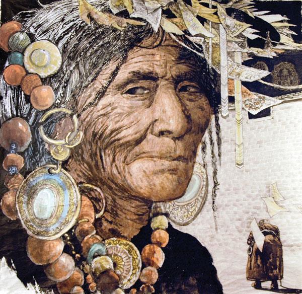 9、《藏族老阿媽》國畫148.5x144.4cm-2008年作.jpg